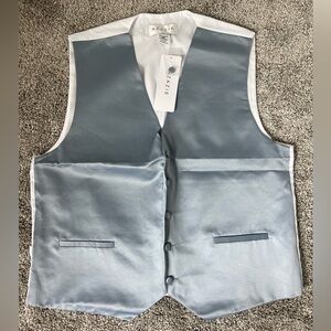 Brand New- Men’s (Groom/Groomsmen) Satin Dusty Blue Vest